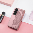 Klopové pouzdro pro Infinix Hot 50 4G, Butterfly, růžové rose gold