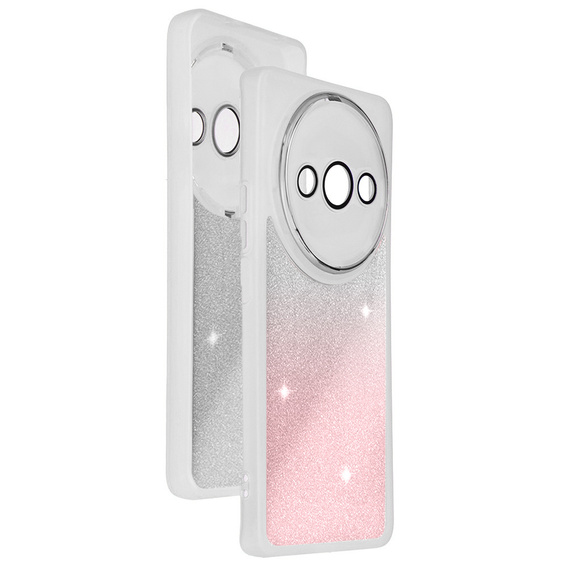 Pouzdro pro Xiaomi Redmi A3, Glittery Powder, bílá / růžová
