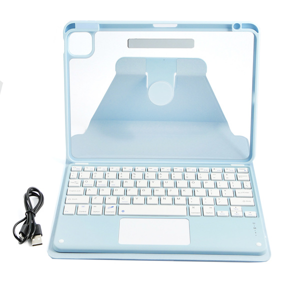 Pouzdro + klávesnice iPad Air 10.9 4 2020 / 5 2022 / iPad Pro 11 2022 / 2021 / 2020, Touchpad Pen Slot, modré