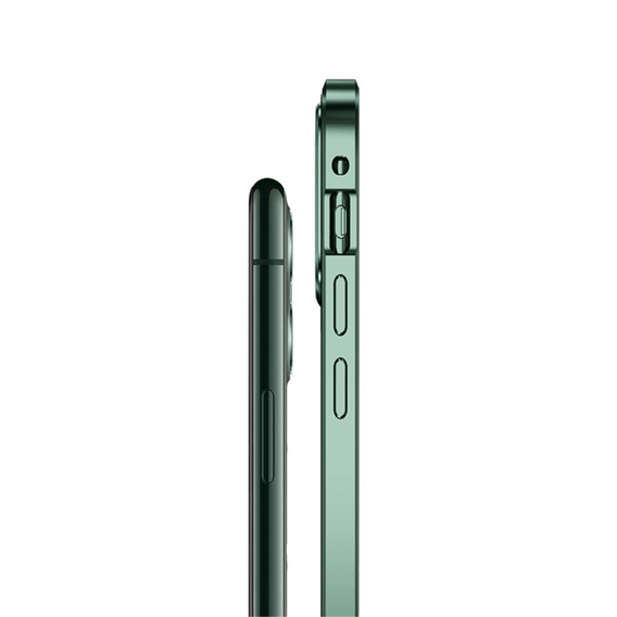 Pouzdro pro iPhone 11 Pro, Magnetic Dual Glass, zelené
