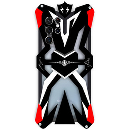 Pancéřové pouzdro pro Samsung Galaxy S22 Ultra 5G, Aluminum Alloy, černá / červená