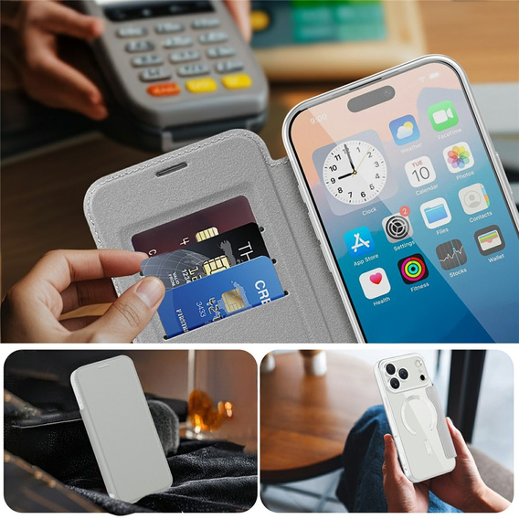 Peněženkové flipové pouzdro MagSafe RFID s ochranou fotoaparátu pro iPhone 17 Pro Max
