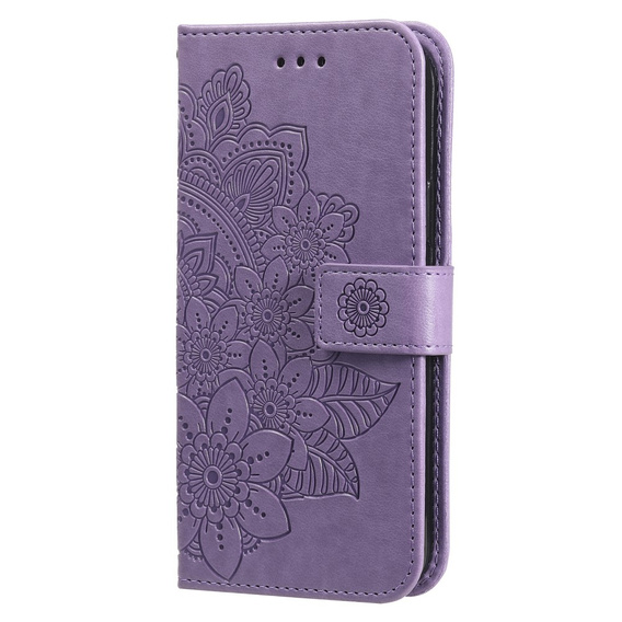 Klopové pouzdro pro Samsung Galaxy S21 FE, Mandala, fialové