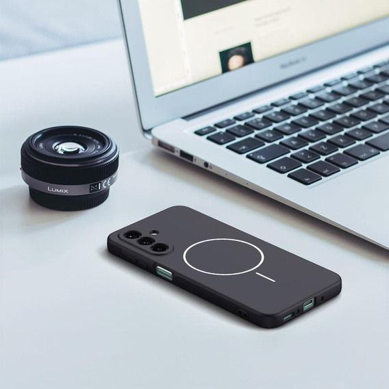 Silikonový obal pro Samsung Galaxy A17 5G, pro MagSafe, černý