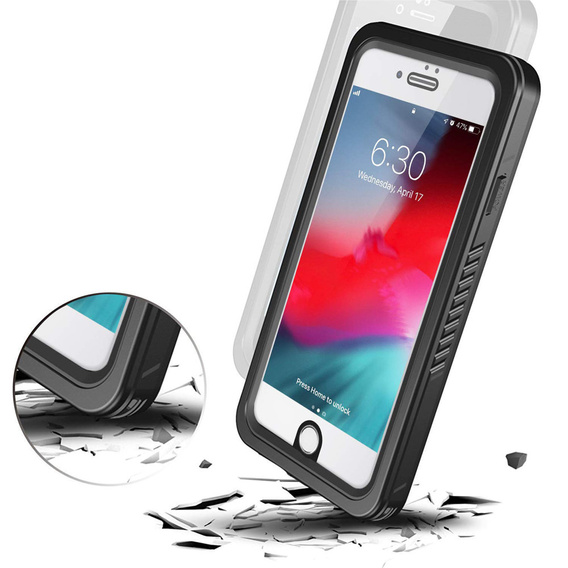 Vodotěsné pouzdro IP68 pro iPhone 7/8/SE 2020/SE 2022, černé