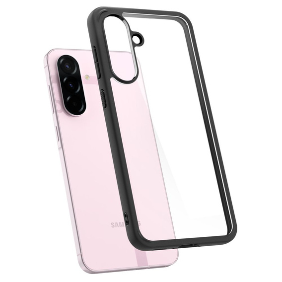 Pouzdro Spigen pro Samsung Galaxy A56 5G, Ultra Hybrid, černá / matná + 9H tvrzené sklo