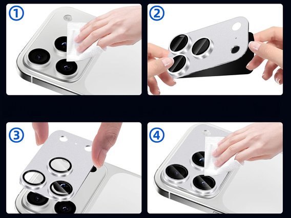 2x tvrzené sklo ERBORD pro ostrov fotoaparátů pro iPhone 17 Pro Max