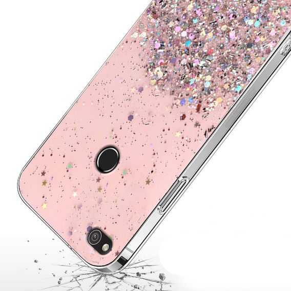 Pouzdro pro Huawei P8 Lite 2017/ P9 Lite 2017, Glittery, růžové