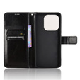 Klopové pouzdro pro Xiaomi Redmi Note 14 4G, Crazy Horse Wallet, černé