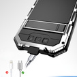 Pancéřové pouzdro pro iPhone 16E, R-JUST, stříbrné