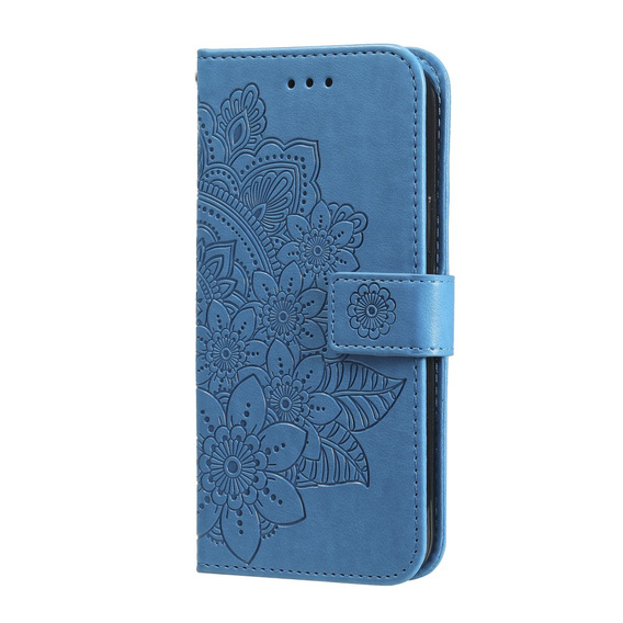 Klopové pouzdro pro Samsung Galaxy A13 4G, Mandala Flower, modré