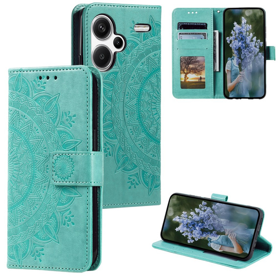 Klopové pouzdro pro Xiaomi Redmi Note 13 Pro+, Mandala, zelené
