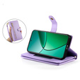 Klopové pouzdro pro Realme 14 Pro 5G, Wallet Zipper Pocket, fialové
