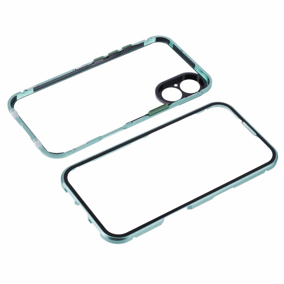 Pouzdro pro iPhone 16, Magnetic Dual Glass, zelené