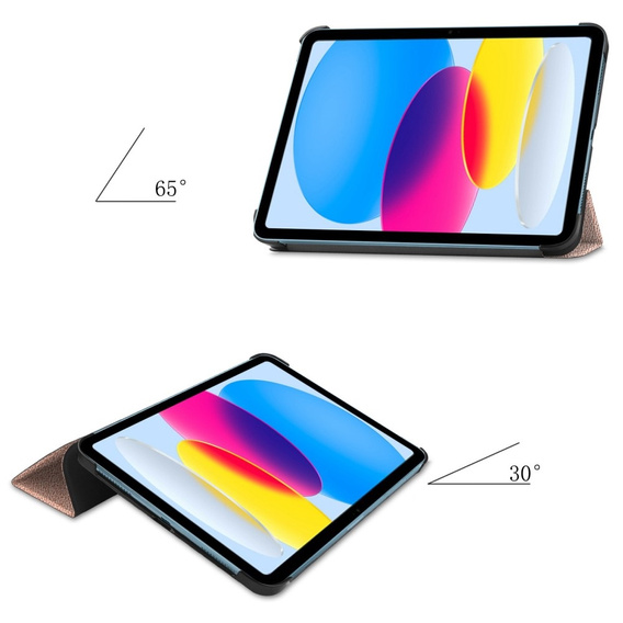 Pouzdro pro iPad 10.9 2022 10 Gen, Smartcase s prostorem pro stylus, růžové