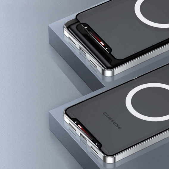 Ochranné pouzdro na fotoaparát pro Samsung Galaxy S23, CamShield MagSafe, průhledná / stříbrná
