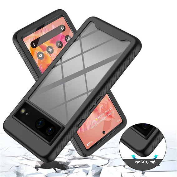 Pouzdro pro Google Pixel 7, Shockproof, s fólií, černé