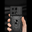 Pancéřové pouzdro pro Xiaomi Redmi Note 13 Pro 4G / Xiaomi Redmi Note 14S / Xiaomi Poco M6 Pro 4G, Camera Slide Card Slot, černé