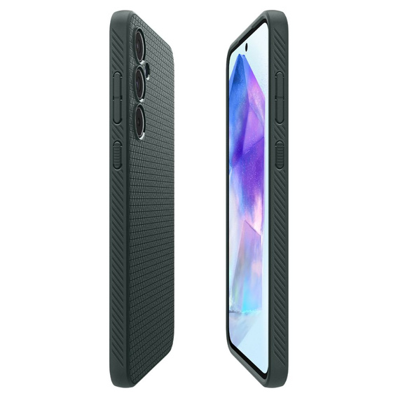 Pouzdro Spigen pro Samsung Galaxy A55 5G, Liquid Air, zelené + 9H tvrzené sklo