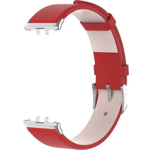 Kožený řemínek pro Samsung Galaxy Fit 3, červený