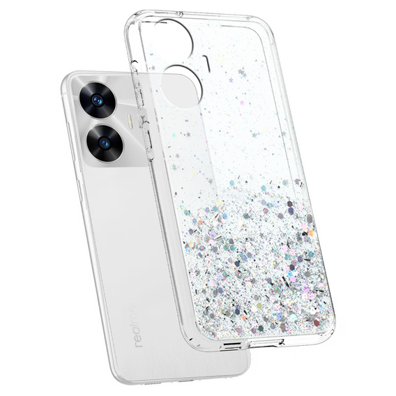 Pouzdro pro Realme C55, Glittery, průhledné