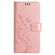 Klopové pouzdro pro Xiaomi Redmi Note 13 Pro+, Butterfly, růžové rose gold