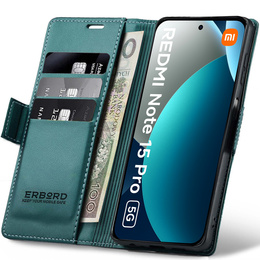 Pouzdro s klopou ERBORD Glossy Litchi pro Xiaomi Redmi Note 15 Pro 5G
