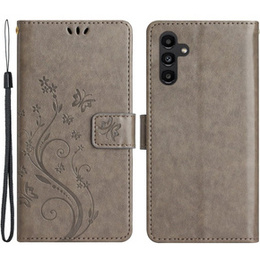 Klopové pouzdro pro Samsung Galaxy A14 4G/5G, Mandala Flower, šedé
