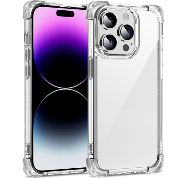 Pouzdro pro iPhone 14 Pro, ERBORD CornerShield, průhledné