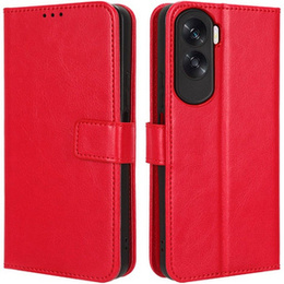 Klopové pouzdro pro Honor 90 Lite 5G, Crazy Horse Wallet, červené