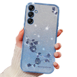 Pouzdro pro Samsung Galaxy A55 5G, Glitter Flower, růžové rose gold