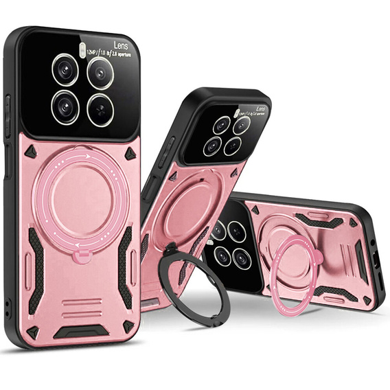 Obrněné pouzdro pro Realme 12 Pro 5G / 12 Pro+ 5G, Magnetic Ring, růžové