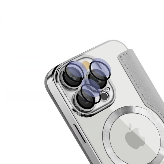 Klopové pouzdro pro iPhone 16 Pro Max, RFID Wallet MagSafe CamShield, stříbrné