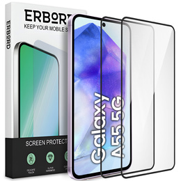 2x tvrzené sklo ERBORD 3D pro Samsung Galaxy A55 5G pro celý displej