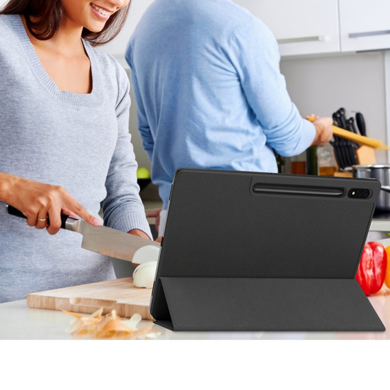 Pouzdro pro Samsung Galaxy Tab S10 Ultra, Smartcase s prostorem pro stylus, černé
