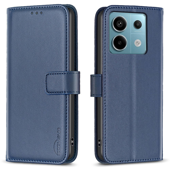 Klopové pouzdro pro Xiaomi Redmi Note 13 Pro 4G / Xiaomi Redmi Note 14S / Xiaomi Poco M6 Pro 4G, BINFEN Wallet, modré