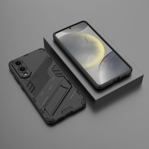 Pouzdro pro Samsung Galaxy S25 Edge, Military kickstand, černé