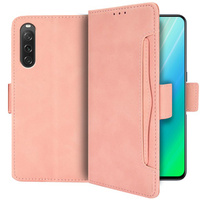 Klopové pouzdro pro Sony Xperia 10 V, Card Slot, růžové