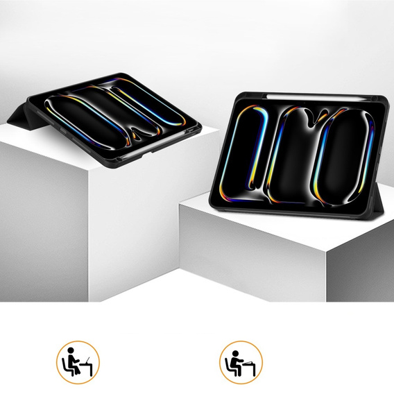 Pouzdro pro iPad Pro 11" 2024 (5 gen.), Smartcase s prostorem pro stylus, černé