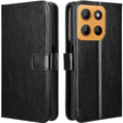 Klopové pouzdro pro Motorola Moto G15 / Motorola Moto G15 Power, Crazy Horse Wallet, černé