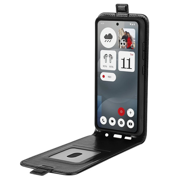 Klopové pouzdro pro Nothing Phone 3a, Flip, černé