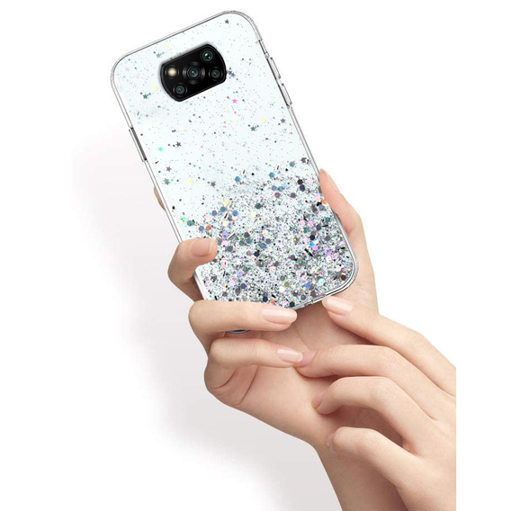 Pouzdro pro Xiaomi POCO X3 / X3 NFC, Glittery, průhledné