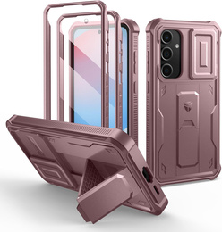 Pancéřové pouzdro pro Samsung Galaxy S24 FE, Dexnor Full Body (Two Frames), růžové rose gold