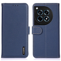 KHAZNEH RFID pouzdro pro OnePlus 12R, Litchi Texture, modré