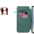 Klopové pouzdro pro Samsung Galaxy S25, RFID Wallet MagSafe CamShield, zelené