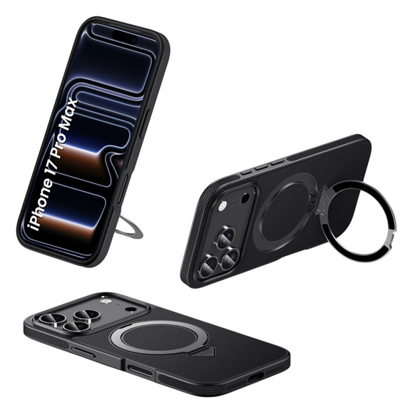 Kožené pouzdro s podstavcem MagSafe pro iPhone 17 Pro Max