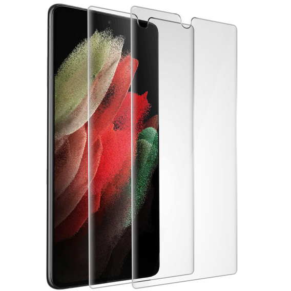 2x keramické hybridní sklo ERBORD pro Samsung Galaxy S21 Ultra