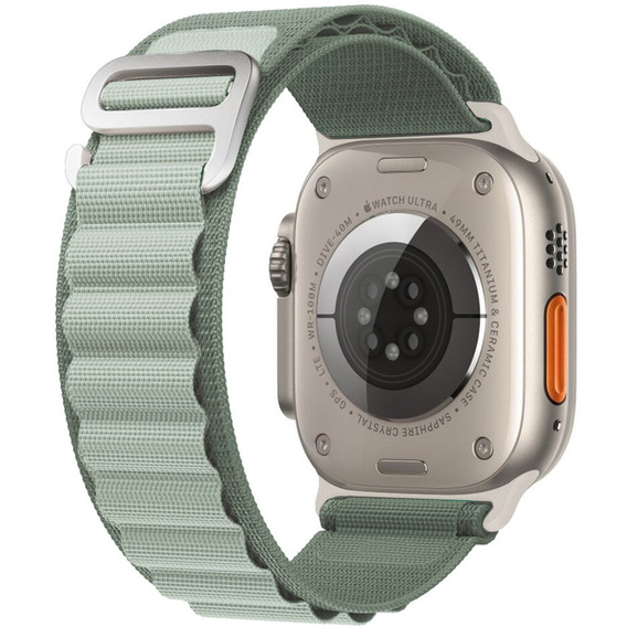 Nylonový řemínek pro Apple Watch 1/2/3/4/5/6/7/8/SE/ULTRA 42/44/45/49 mm, zelený
