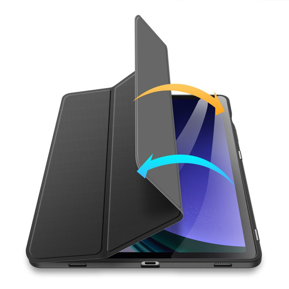 Pouzdro pro Samsung Galaxy Tab S10 Lite / S10 FE / S9 FE, Dux Ducis TOBY, černé