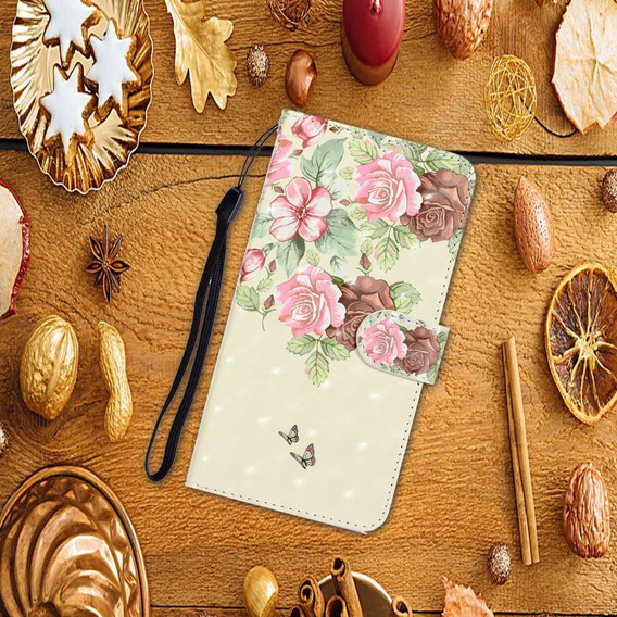 Klopové pouzdro pro Huawei P40, Wallet, butterfly, růžové